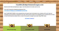Desktop Screenshot of candlelakesportsmansleague.com